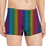 Rainbow Gay Pride Zigzag Pattern Print Men's Boxer Briefs