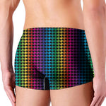 Rainbow Gay Pride Zigzag Pattern Print Men's Boxer Briefs