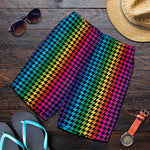 Rainbow Gay Pride Zigzag Pattern Print Men's Shorts