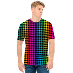 Rainbow Gay Pride Zigzag Pattern Print Men's T-Shirt
