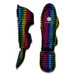 Rainbow Gay Pride Zigzag Pattern Print Muay Thai Shin Guard