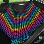 Rainbow Gay Pride Zigzag Pattern Print Pet Car Back Seat Cover
