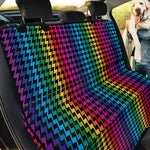 Rainbow Gay Pride Zigzag Pattern Print Pet Car Back Seat Cover