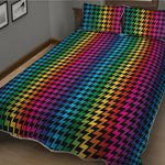 Rainbow Gay Pride Zigzag Pattern Print Quilt Bed Set