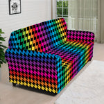 Rainbow Gay Pride Zigzag Pattern Print Sofa Cover