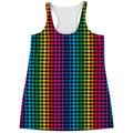 Rainbow Gay Pride Zigzag Pattern Print Women's Racerback Tank Top