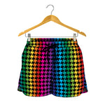 Rainbow Gay Pride Zigzag Pattern Print Women's Shorts