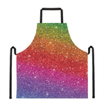 Rainbow Glitter Artwork Print (NOT Real Glitter) Apron
