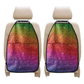 Rainbow (NOT Real) Glitter Artwork Print Car Seat Organizers