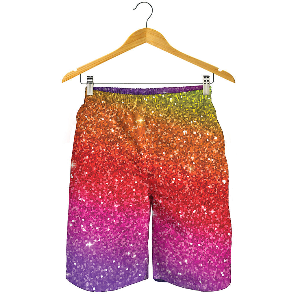 Rainbow Glitter Artwork Print (NOT Real Glitter) Men's Shorts