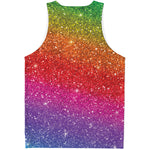 Rainbow Glitter Artwork Print (NOT Real Glitter) Men's Tank Top