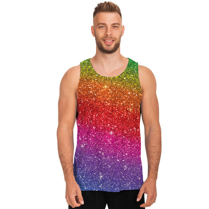 Rainbow Glitter Artwork Print (NOT Real Glitter) Men's Tank Top