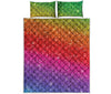 Rainbow Glitter Artwork Print (NOT Real Glitter) Quilt Bed Set