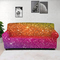 Rainbow (NOT Real) Glitter Artwork Print Sofa Cover