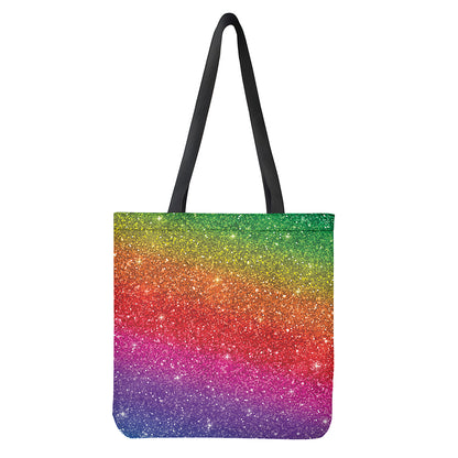 Rainbow Glitter Artwork Print (NOT Real Glitter) Tote Bag