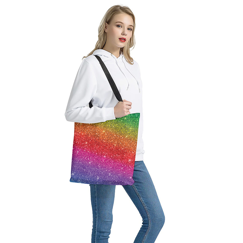 Rainbow Glitter Artwork Print (NOT Real Glitter) Tote Bag