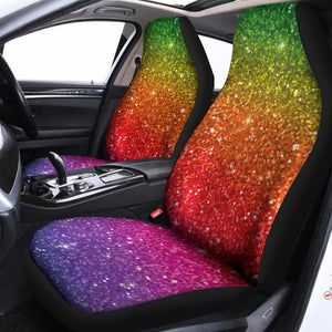 Rainbow Glitter Artwork Print (NOT Real Glitter) Universal Fit Car Seat Covers