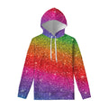 Rainbow (NOT Real) Glitter Artwork Print Pullover Hoodie