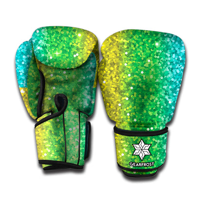 Rainbow Glitter Print Boxing Gloves