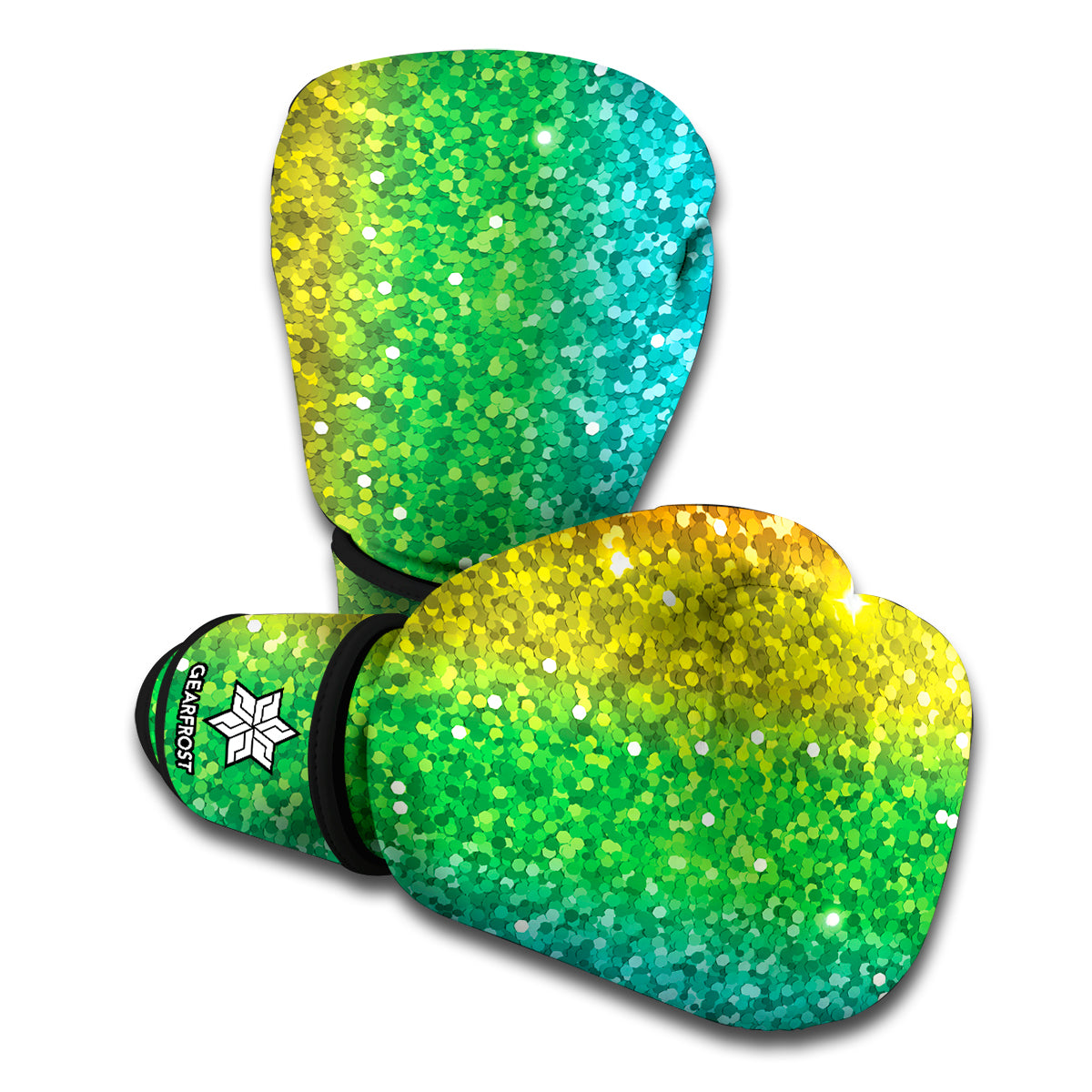 Rainbow Glitter Print Boxing Gloves