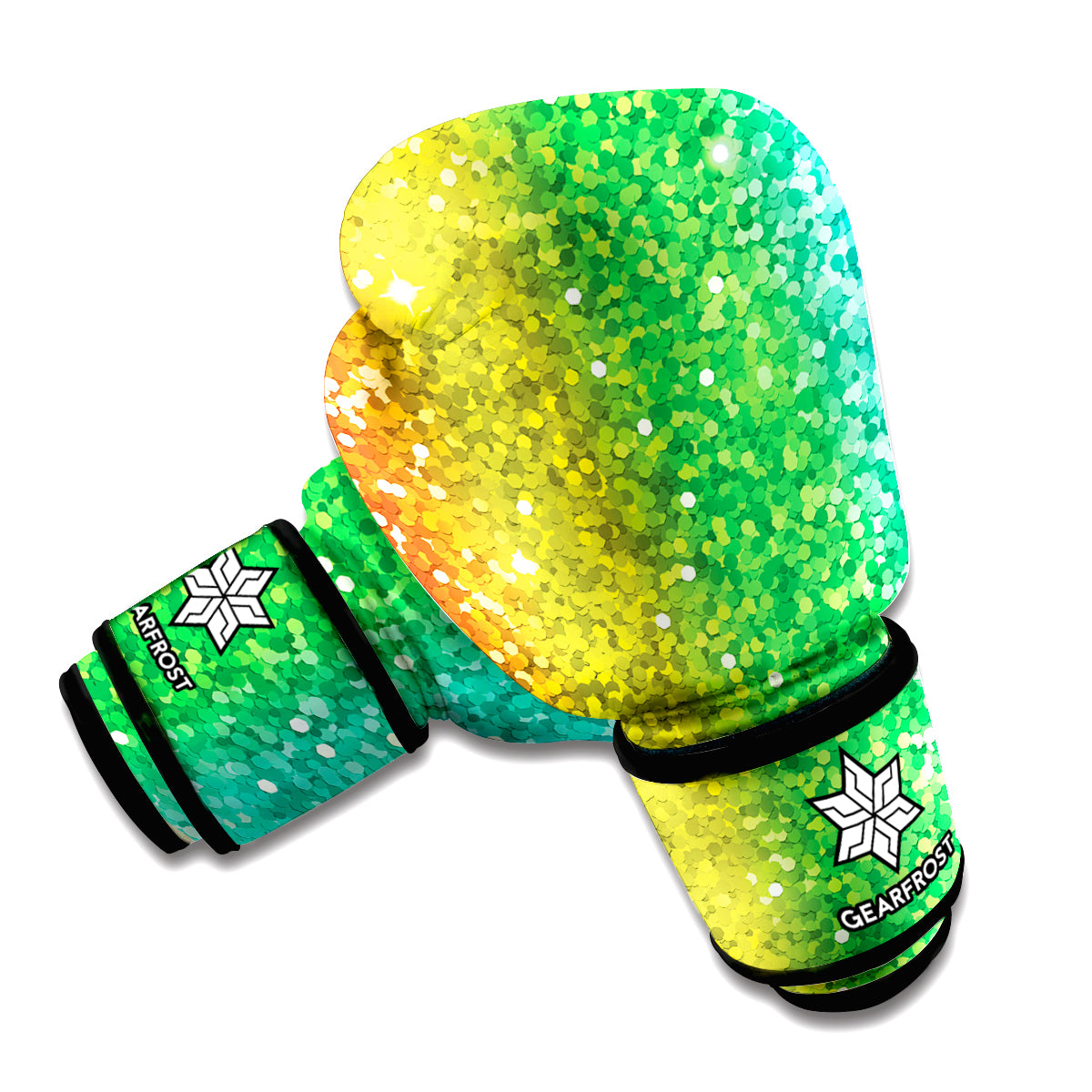 Rainbow Glitter Print Boxing Gloves