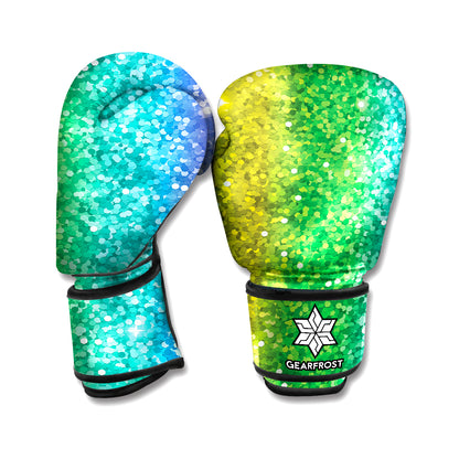 Rainbow Glitter Print Boxing Gloves