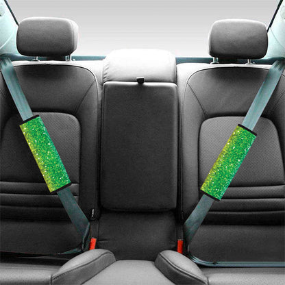 Rainbow Glitter Print Car Seat Belt Covers