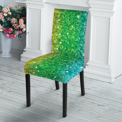 Rainbow Glitter Print Dining Chair Slipcover