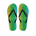Rainbow (NOT Real) Glitter Print Flip Flops
