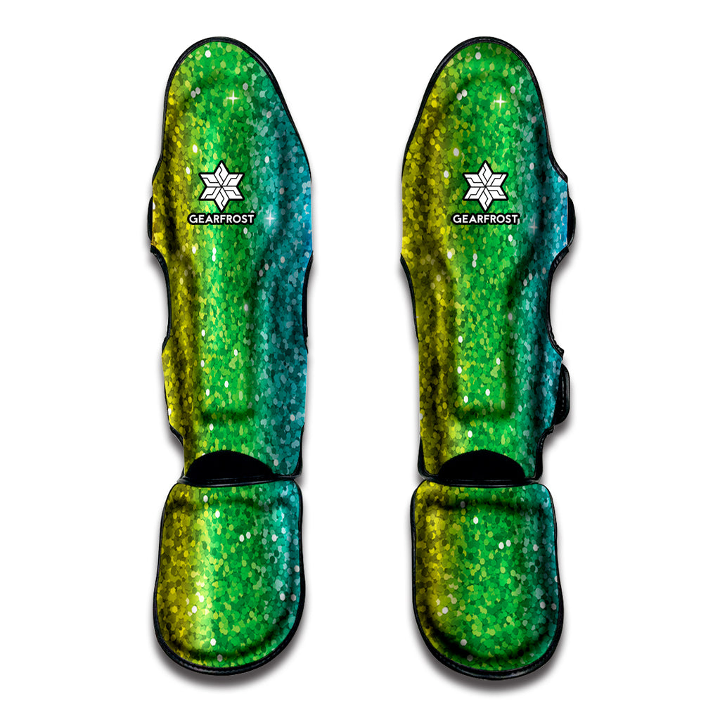 Rainbow Glitter Print Muay Thai Shin Guard