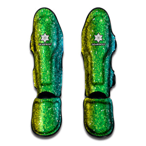 Rainbow Glitter Print Muay Thai Shin Guard