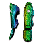 Rainbow Glitter Print Muay Thai Shin Guard