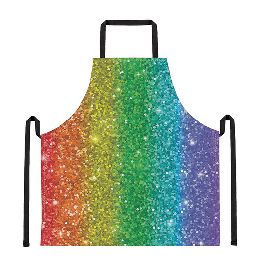 Rainbow Glitter Print (NOT Real Glitter) Apron