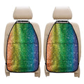 Rainbow (NOT Real) Glitter Print Car Seat Organizers