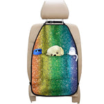 Rainbow Glitter Print (NOT Real Glitter) Car Seat Organizers