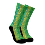 Rainbow Glitter Print (NOT Real Glitter) Crew Socks