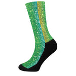 Rainbow Glitter Print (NOT Real Glitter) Crew Socks