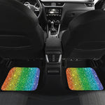 Rainbow Glitter Print (NOT Real Glitter) Front and Back Car Floor Mats