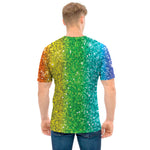 Rainbow Glitter Print (NOT Real Glitter) Men's T-Shirt
