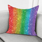 Rainbow Glitter Print (NOT Real Glitter) Pillow Cover