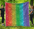 Rainbow (NOT Real) Glitter Print Quilt