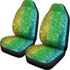 Rainbow Glitter Print (NOT Real Glitter) Universal Fit Car Seat Covers