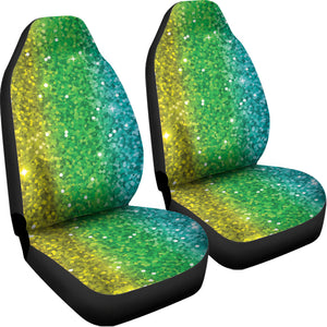 Rainbow Glitter Print (NOT Real Glitter) Universal Fit Car Seat Covers