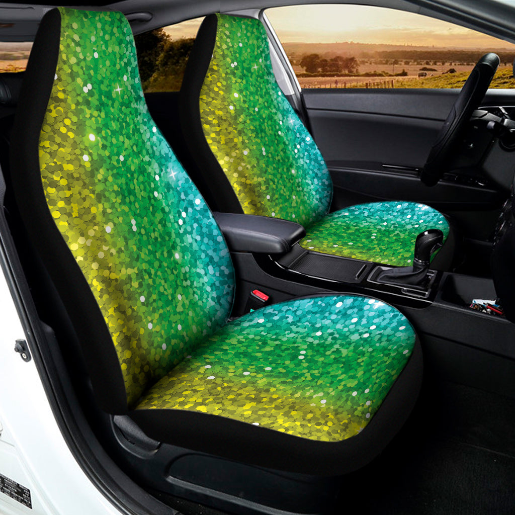 Rainbow Glitter Print (NOT Real Glitter) Universal Fit Car Seat Covers