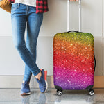 Rainbow Glitter Texture Print Luggage Cover