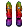 Rainbow (NOT Real) Glitter Artwork Print Muay Thai Shin Guards