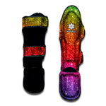 Rainbow Glitter Texture Print Muay Thai Shin Guard