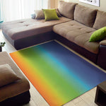 Rainbow Gradient Print Area Rug