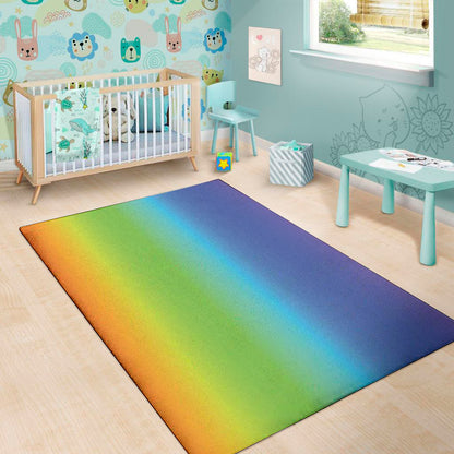 Rainbow Gradient Print Area Rug