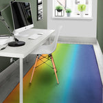 Rainbow Gradient Print Area Rug